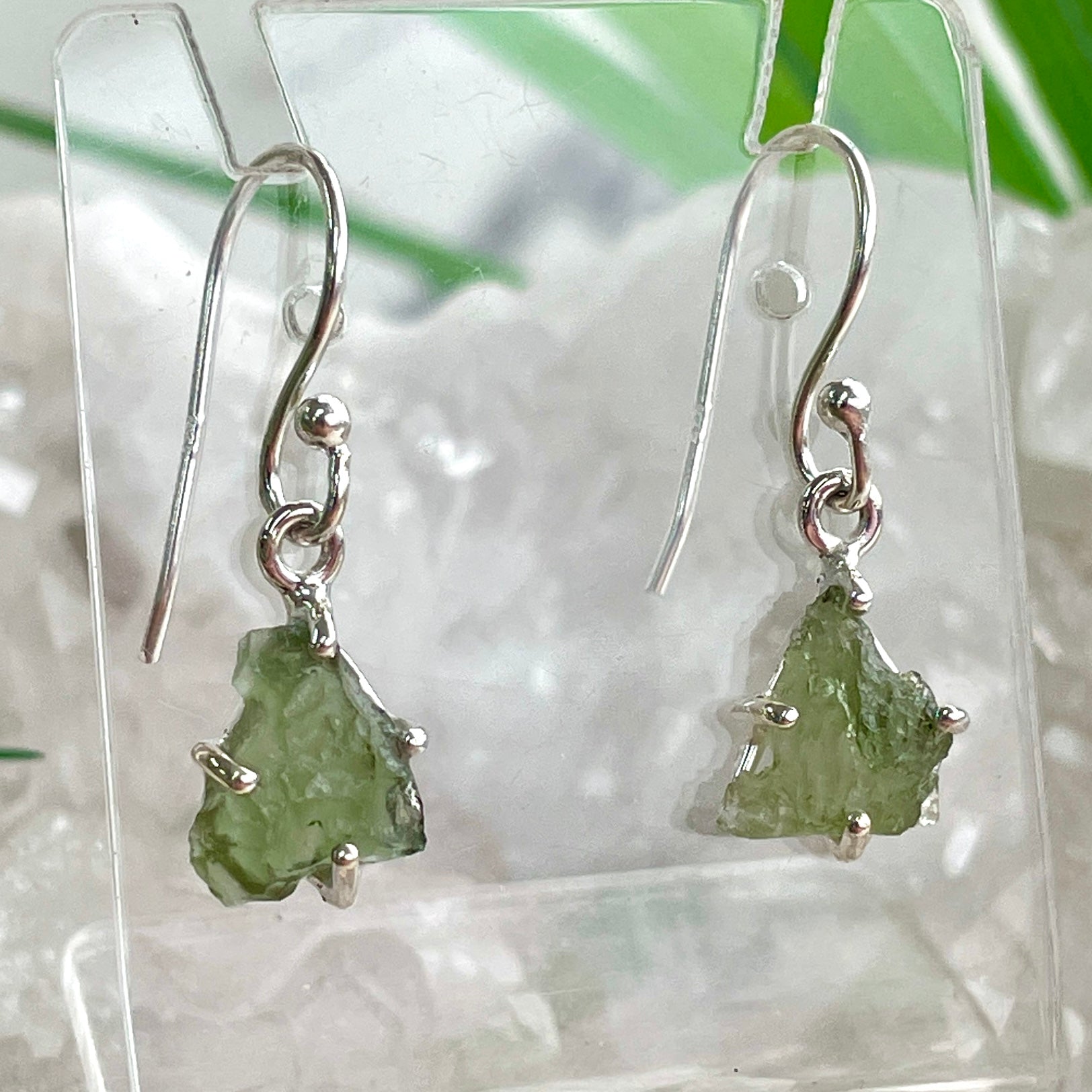 Moldavite Earrings Moldavite Earrings